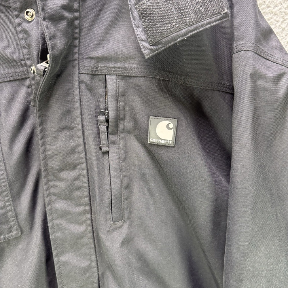 Carhartt Shoreline Coat Mens 2XL Black Waterproof Breathable Hooded Work Jacket - Picture 16 of 16